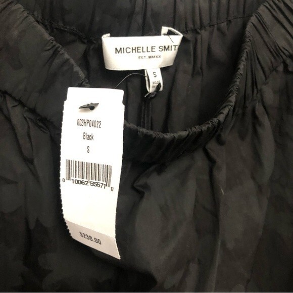 Michelle Smith Lola Top Off The Shoulder Black Poplin Cotton NWT S - Picture 9 of 11